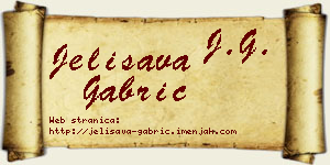 Jelisava Gabrić vizit kartica